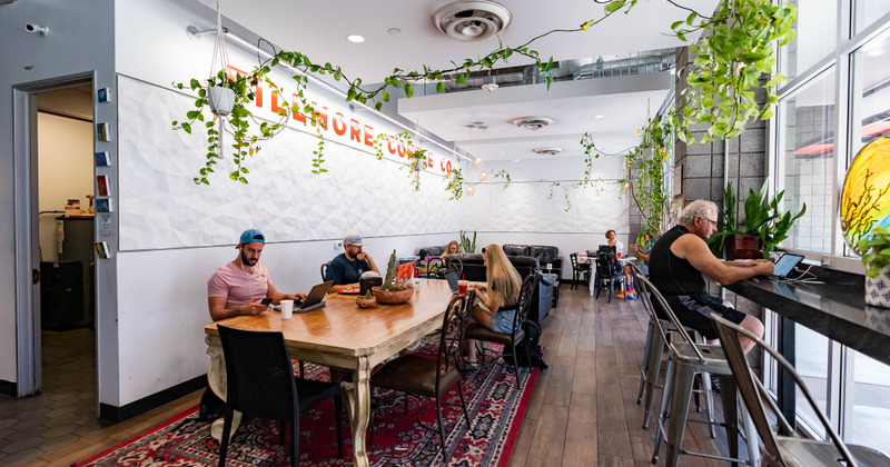 Interior, guests enjoying themselves