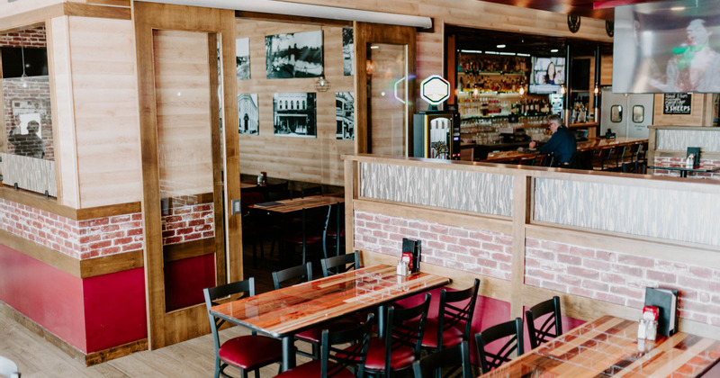 Interior, dining area and the bar