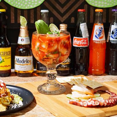 Various drinks on display