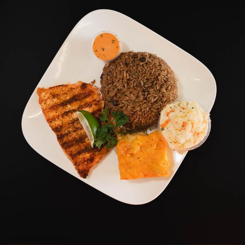 menu item 8 of 12, Grilled Salmon Dinner