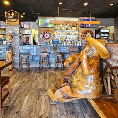 Wooden Mariachi sculpture