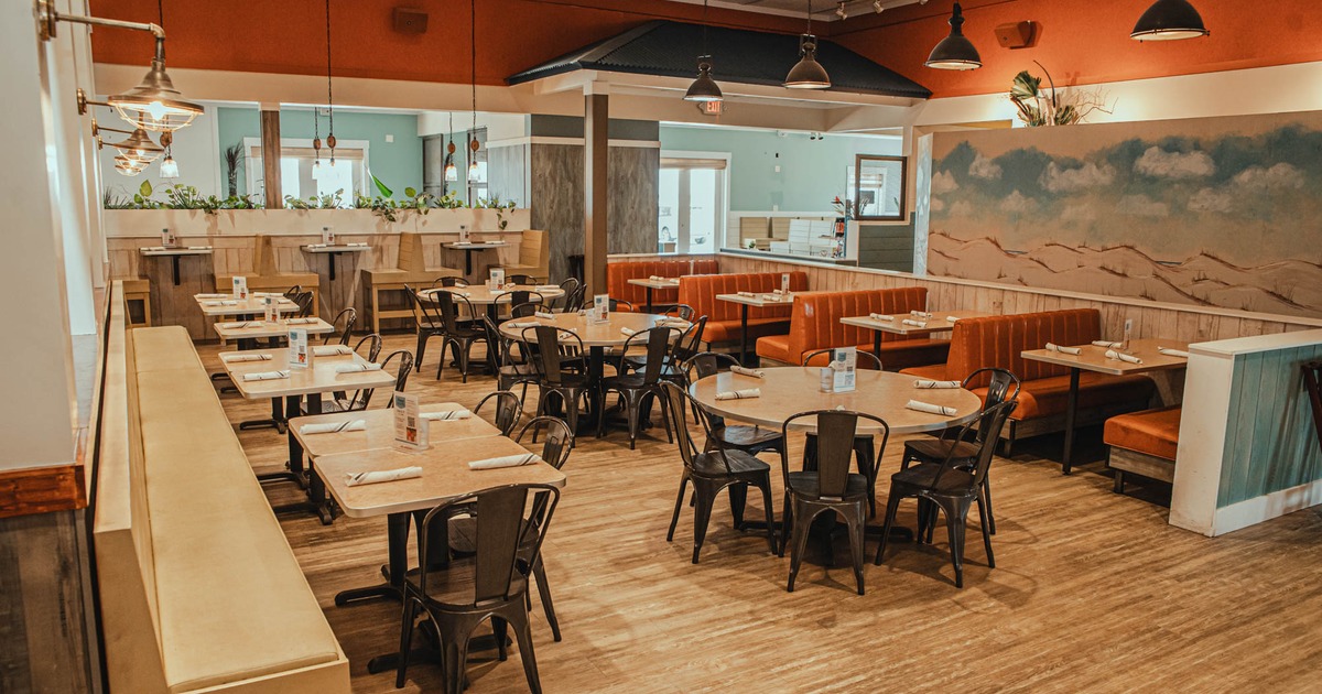 View of a interior dining area