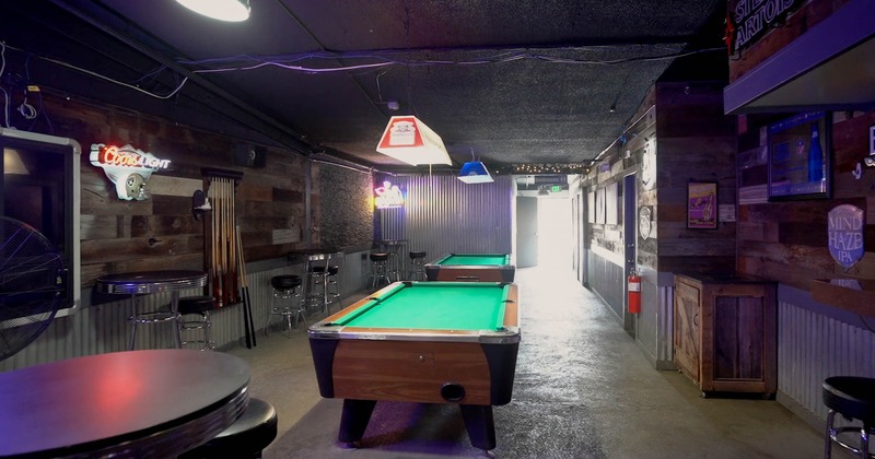 Interior, tables, chairs and pool tables