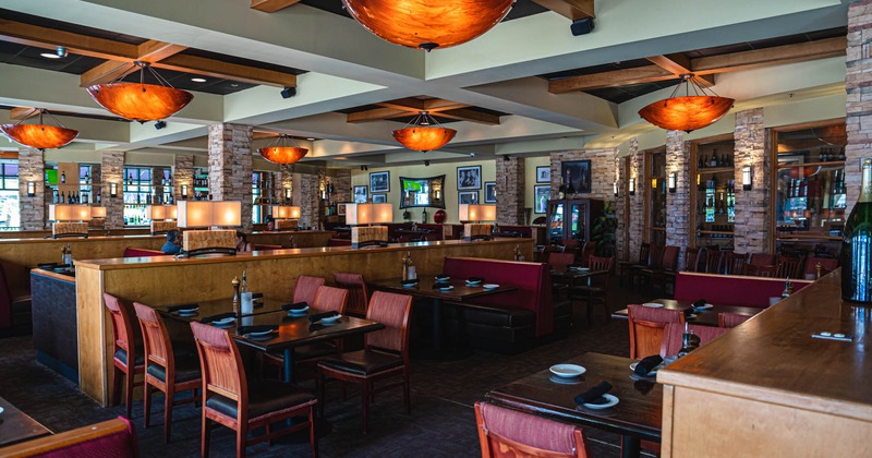 Dining area with mixed seating