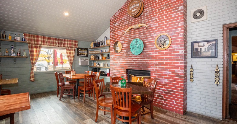 Restaurant interior, seating space