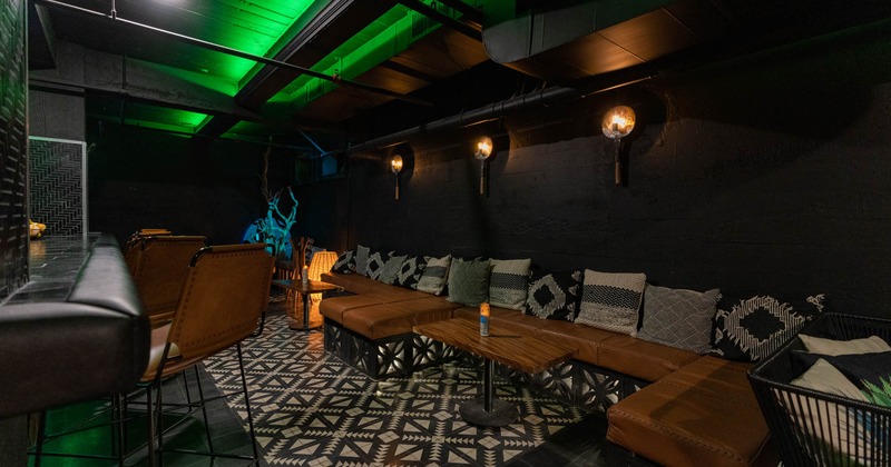 Interior, bar and seating