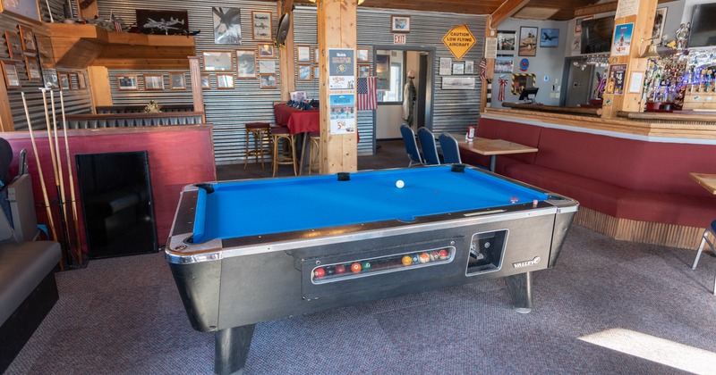 Interior, pool table