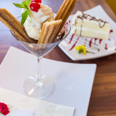 Churros with cream.