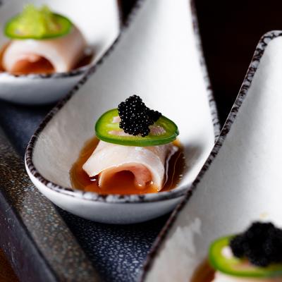 Yellowtail Jalapeno, extreme close up.