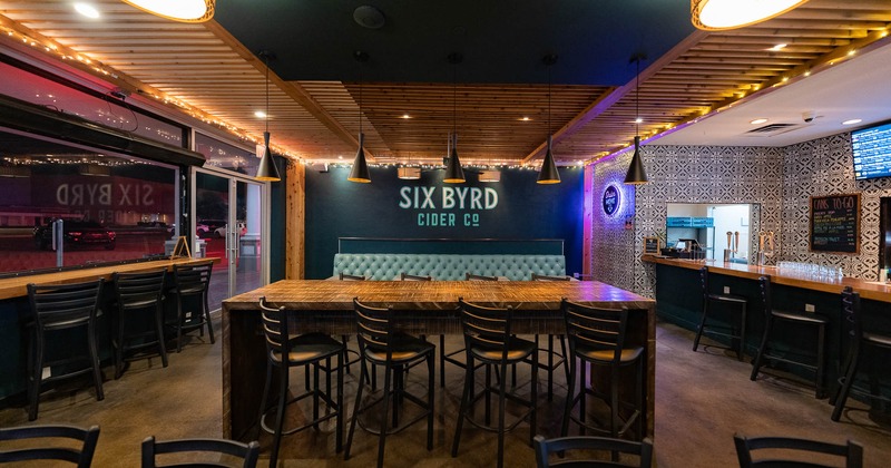 Interior, table with stool chairs