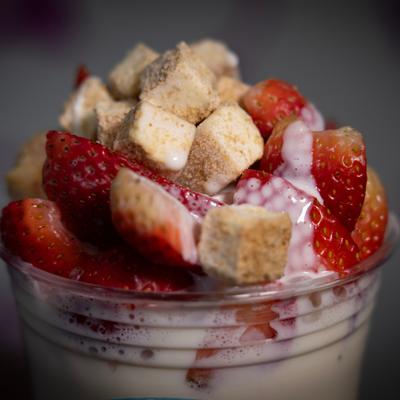 Strawberry dessert cup.