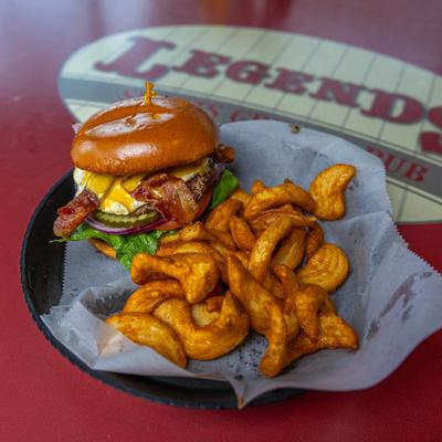 Jimmy burger and sidewinder fries.