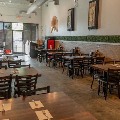 Interior dining area of Kansha Japanese.