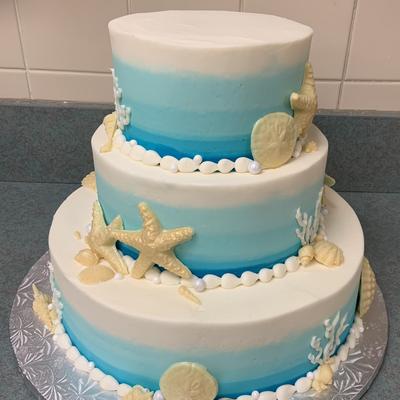 Sea themed three tiered cake tiered cakes
