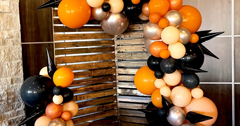 Interior, tables, chairs, windows, lights, ceiling