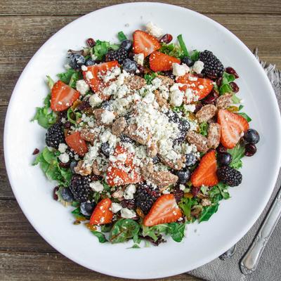 Harvest berry salad, top view