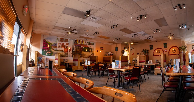 Diner area, wide view