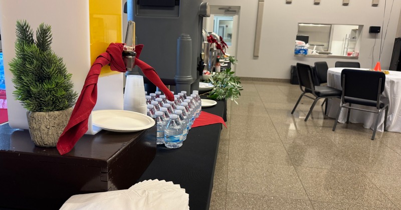 Water bottles on the table