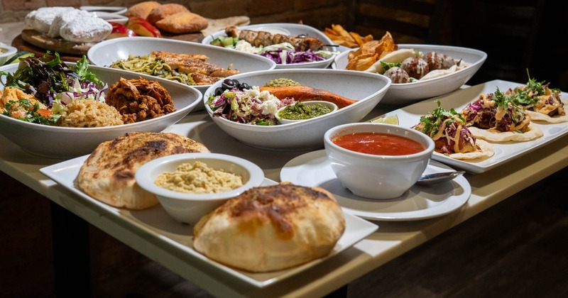 Full table, side view