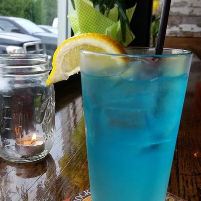 Blue Lagoon cocktail.