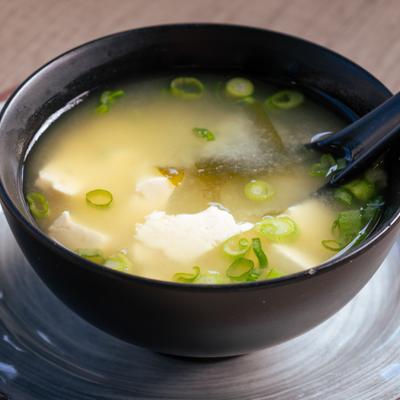 A bowl of miso soup.