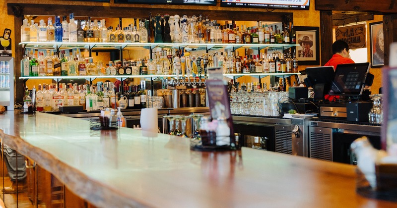 Bar area, closeup