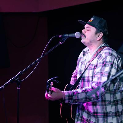 A musician performing.