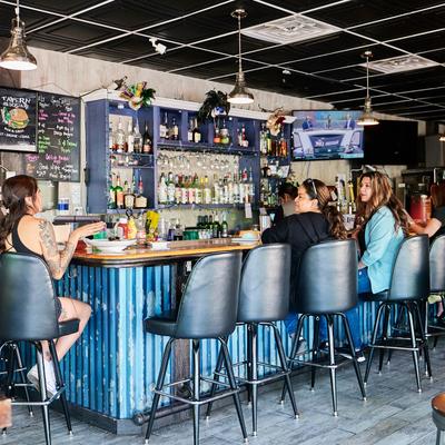 People sitting at the bar.