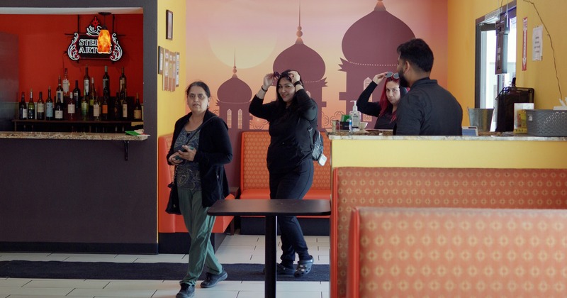 Interior, booths, guests, intro