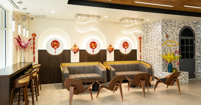 Modern and cozy interior lounge seating area