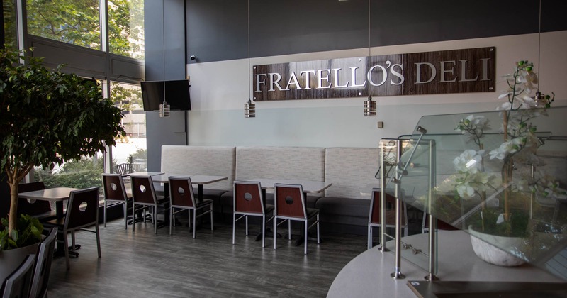 interior, seating place, diner tables and chairs