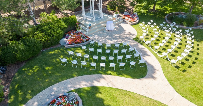 Outdoor wedding venue top view