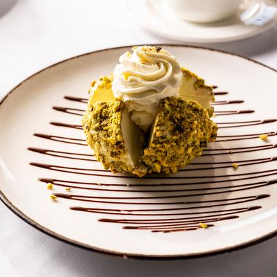 Pistachio Tartufo.