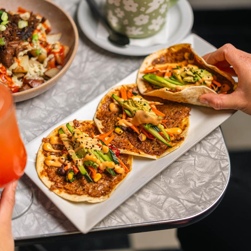 menu item 13 of 13, California Chicken Smash Tacos