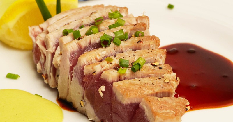 Pan Seared Tuna, close up