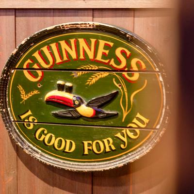 Guinness beer sign.