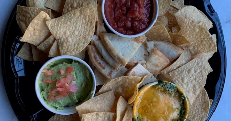 Chips and dipping sauces