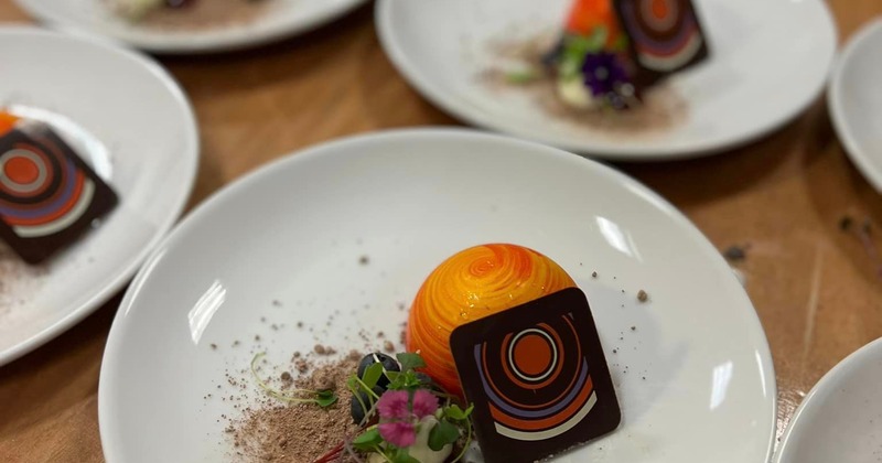 Plates with prepared food