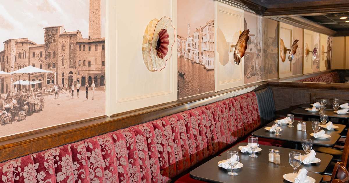 Interior, booths set up for a diner