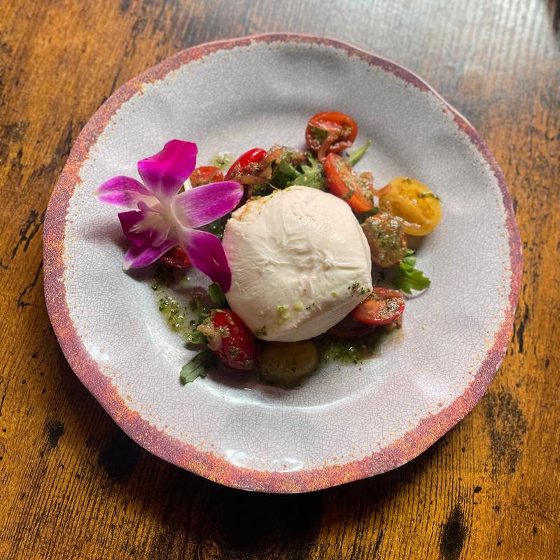 Almond Pesto Stuffed Burrata Salad photo