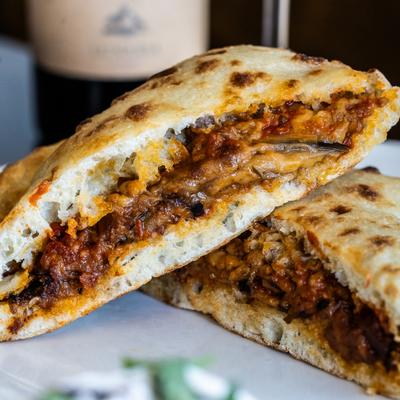 Eggplant parmesan sandwich.