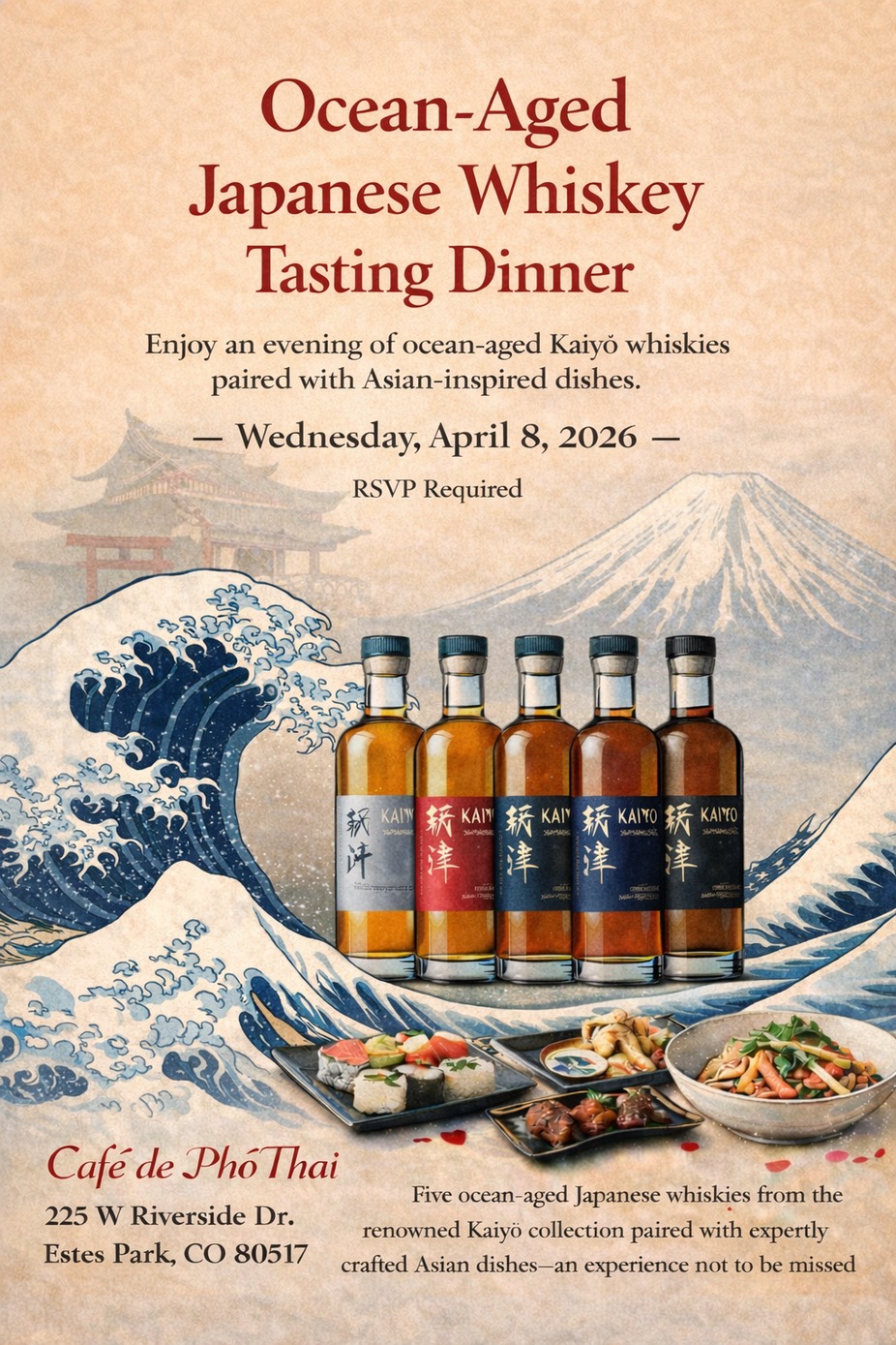 Ocean-Aged Japanese Whiskey Tasting Dinner event photo