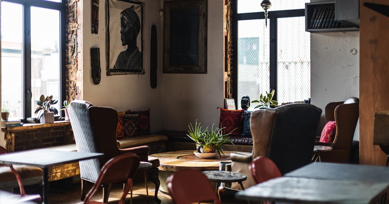 Cozy and casual lounge seating area