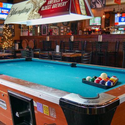 Pool table.