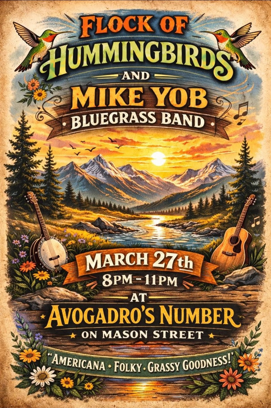 Flock of Hummingbirds and Mike Yob Bluegrass Band event photo