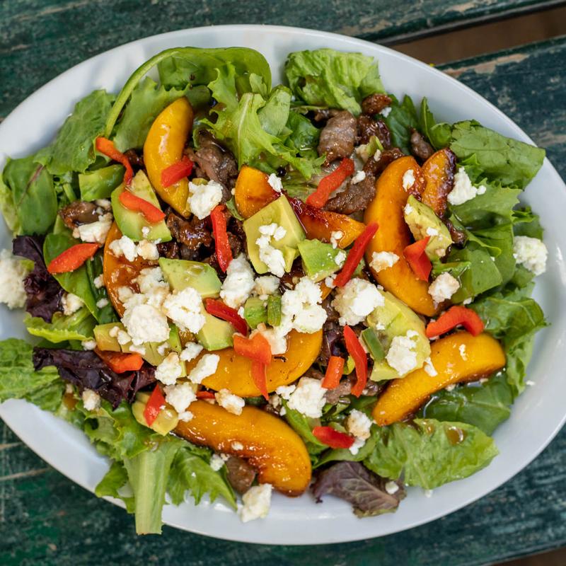 Grilled Peach & Chopped Steak photo