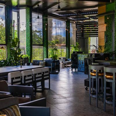 Interior, seating area.