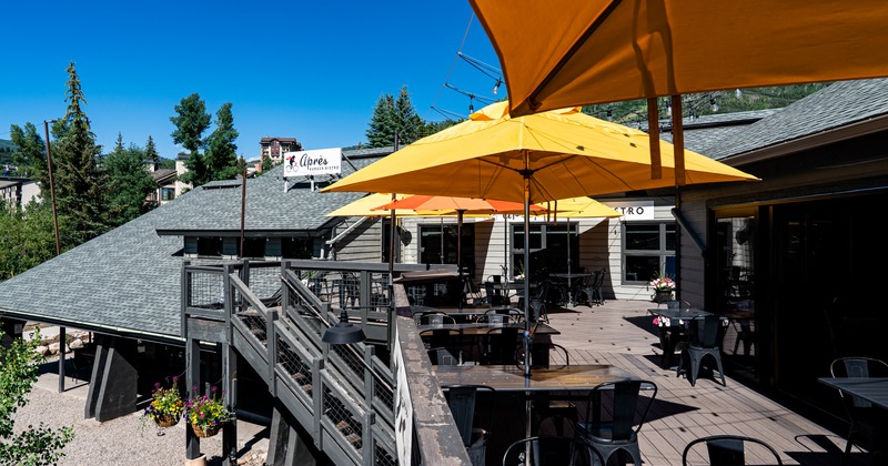 Exterior, terrace, parasols