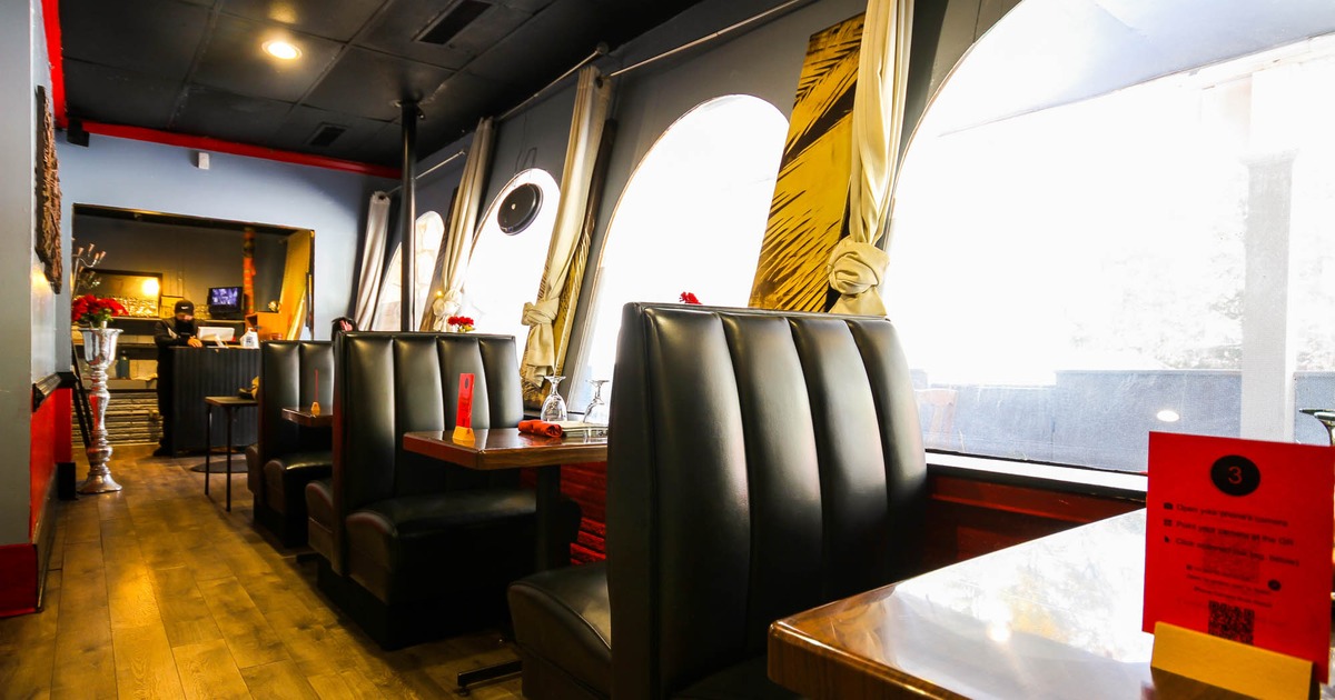 Interior, booths and tables