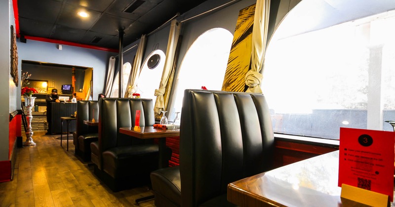 Interior, booths and tables